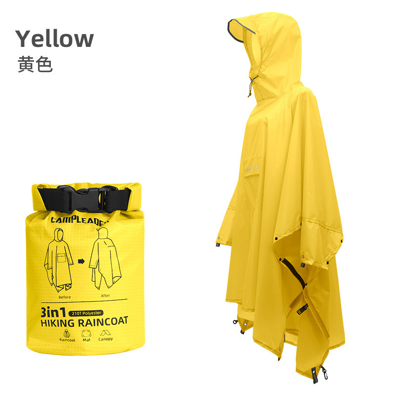 ハイキングや登山用のアップグレードされたアウトドアスリーインワンレインコート、防風性と防雨性のサイクリングレインコート、多機能ナイロン緊急用|undefined