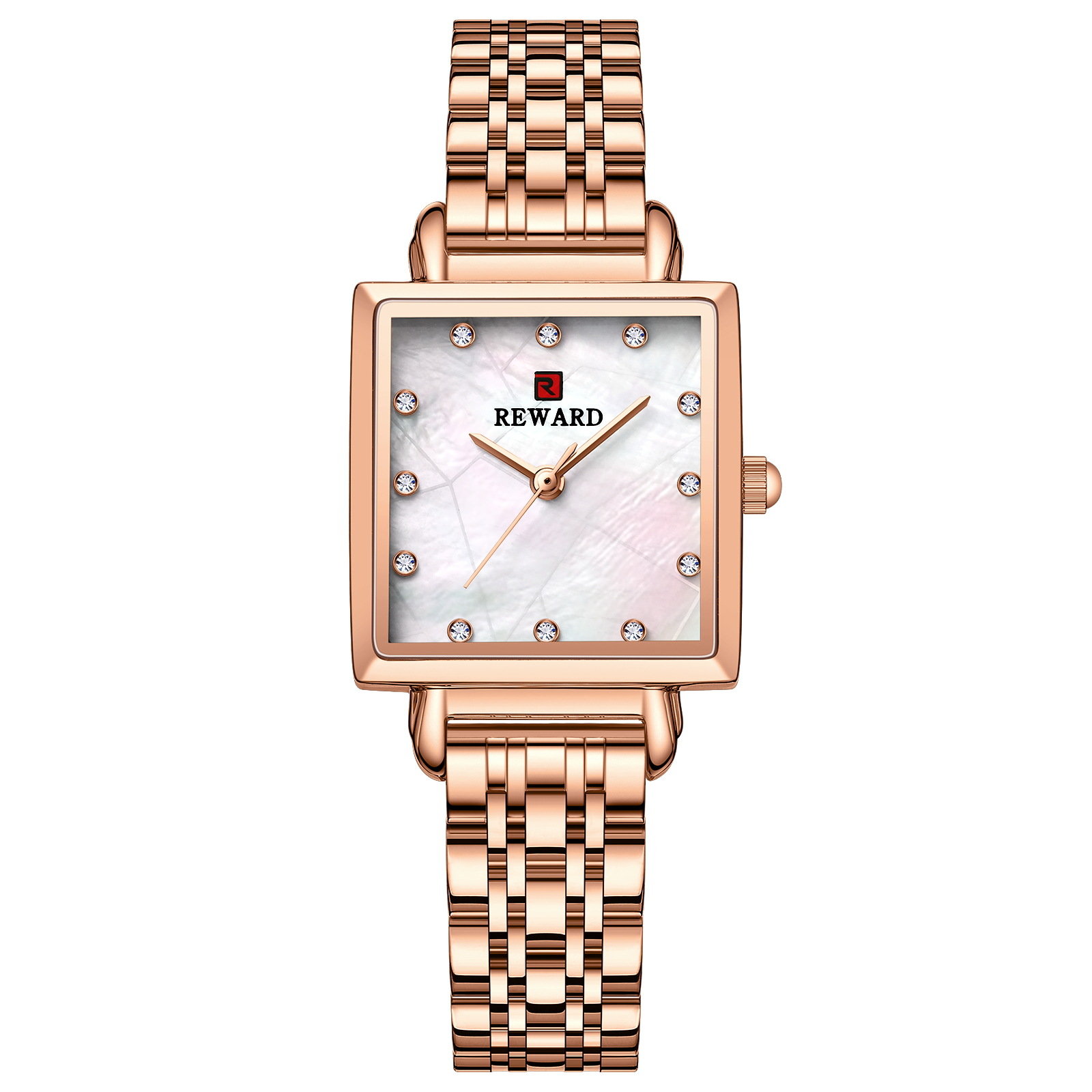 2024 New Watch Reward Fashion Women's Watch Waterproof Shell Face Square Quartz Women's Watch Fashionable and Elegant Women's Watch_voghion.com