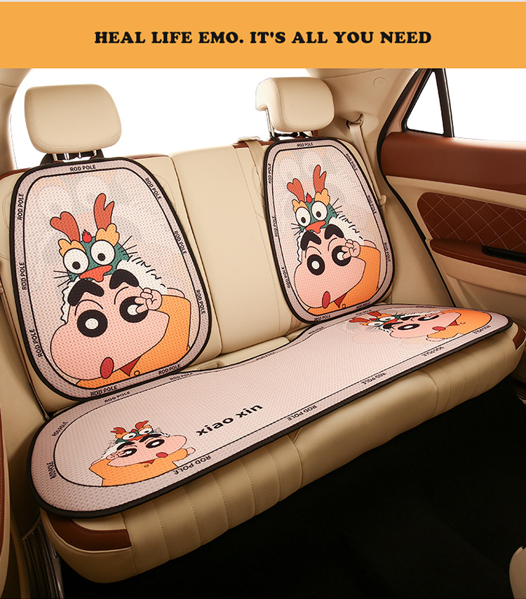 Car seat cushion four seasons universal cartoon seat cushion girl car seat cover fabric new seat cover half non-slip