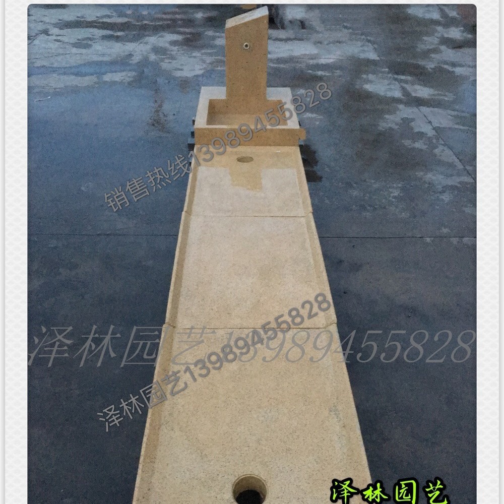 预制构件成品PC垃圾收集点1拖+3桶仿黄锈石