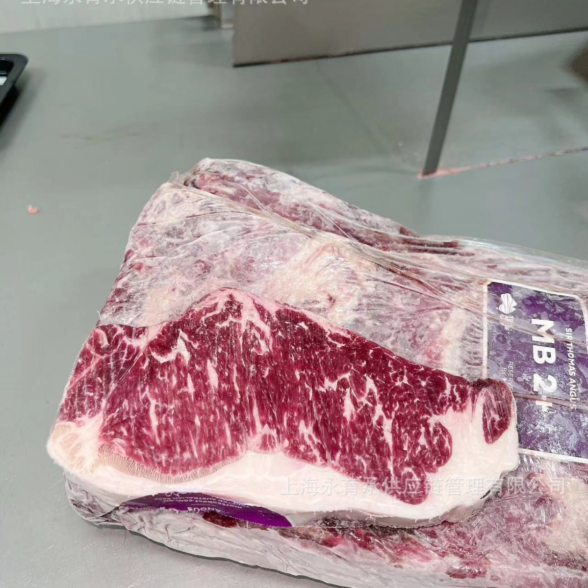 澳洲紫凤凰纯种安格斯M3+西冷冷冻餐饮供应链原料西餐原切外脊