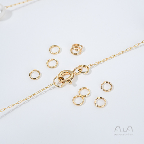 Stainless titanium steel ultra-fine chain 316 stainless steel 14K gold-plated delicate chain DIY crystal pearl necklace chain