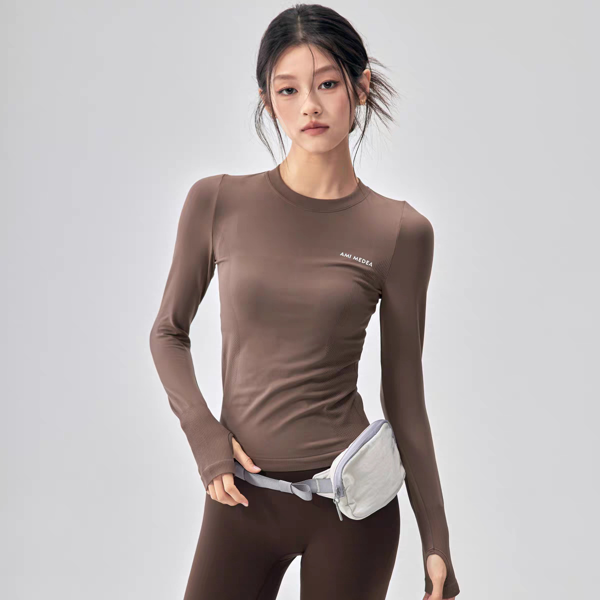 New Autumn and Winter Yoga Clothes for Women, Tight-Fitting Long-Sleeved Running Sports Quick-Drying Tops, Professional Pilates Training Fitness Clothes