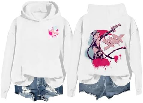 DLDXJQTPL Jinx Was Here Women Hoodie Jinx Arcane Figure