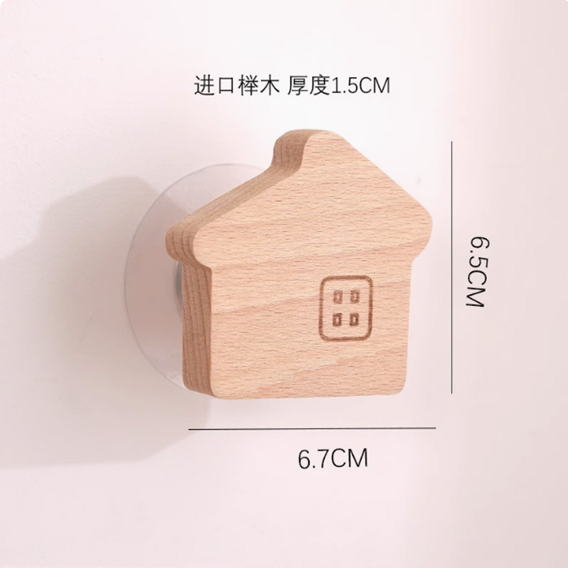 Casa de madera de haya con gancho para ropa