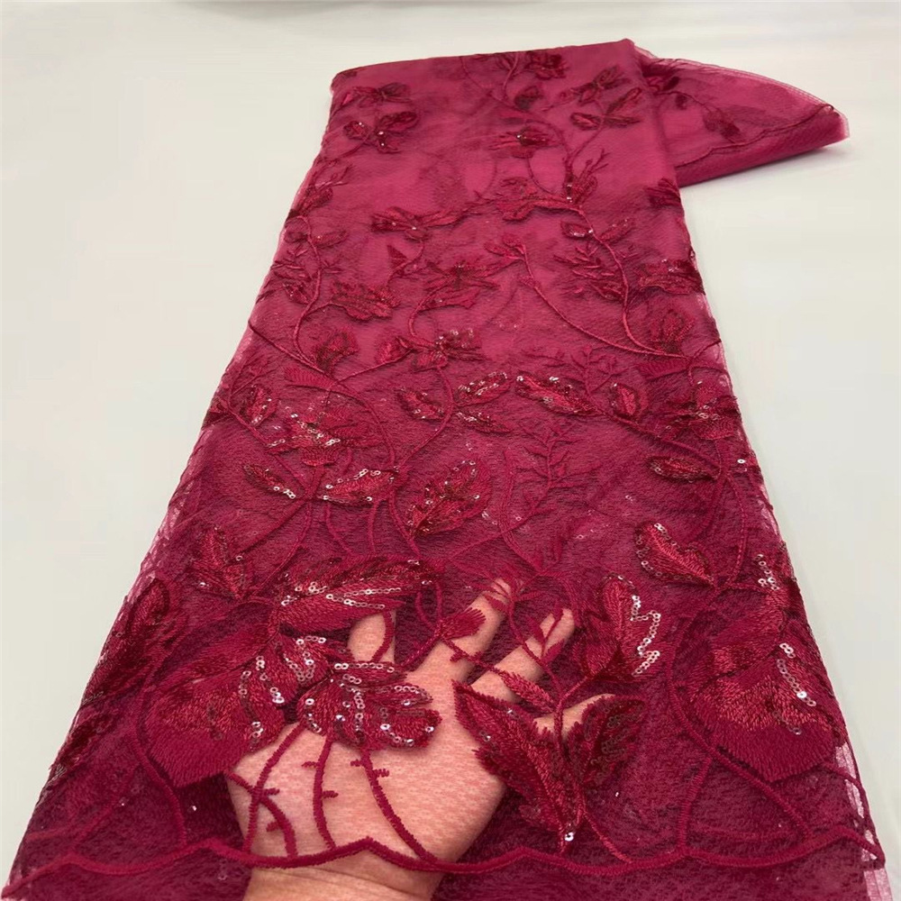 Color sólido lentejuelas bordado encaje tela lentejuelas encaje cheongsam vestido rendimiento ropa bordado tela JX2272 image 9