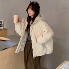 韩版风衣款羽绒服女2025冬季时尚设计感宽松高级白鸭绒休闲上衣