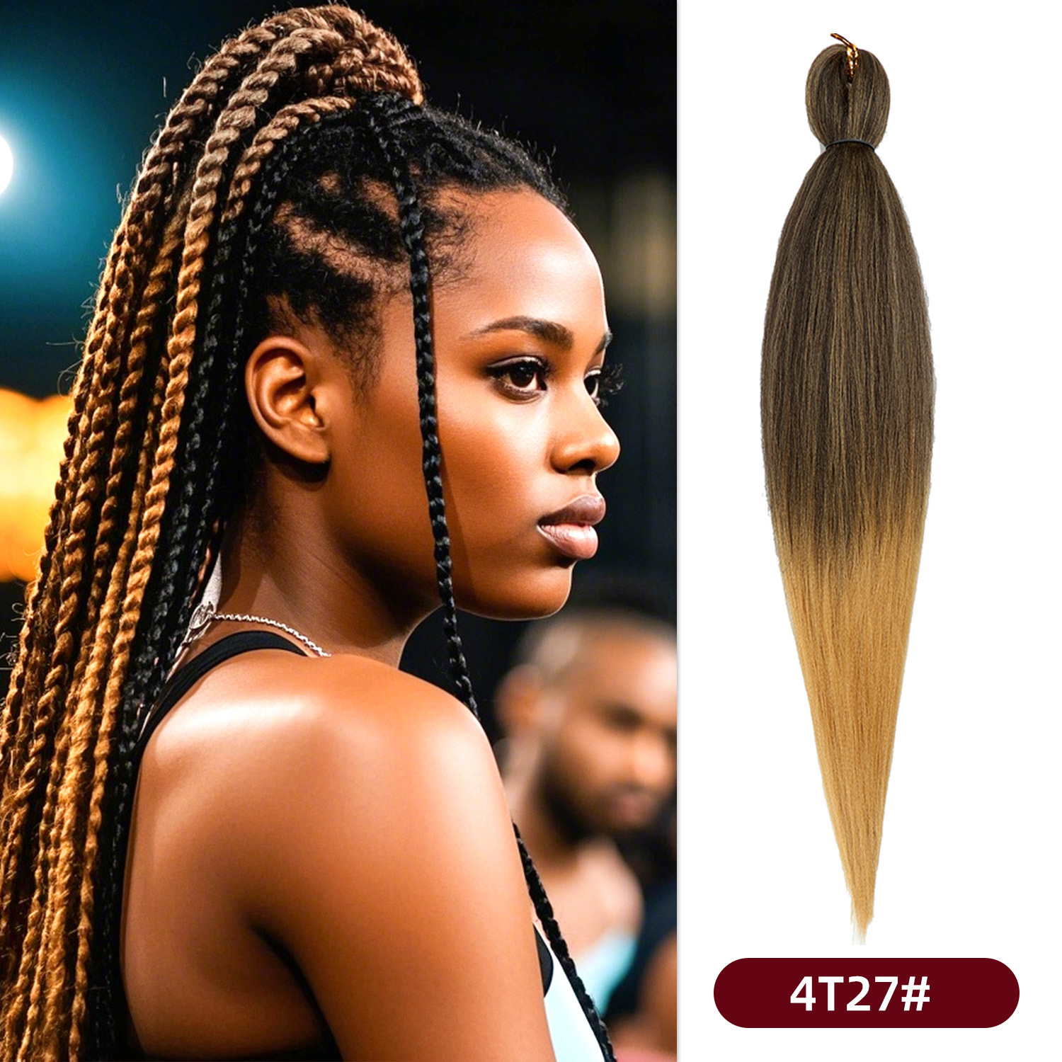 Pelucas de trenzas grandes EZ para actuaciones, populares en línea, trenzas versátiles para mujeres africanas, rastas de fibra sintética de colores al por mayor, muy vendidas en África.