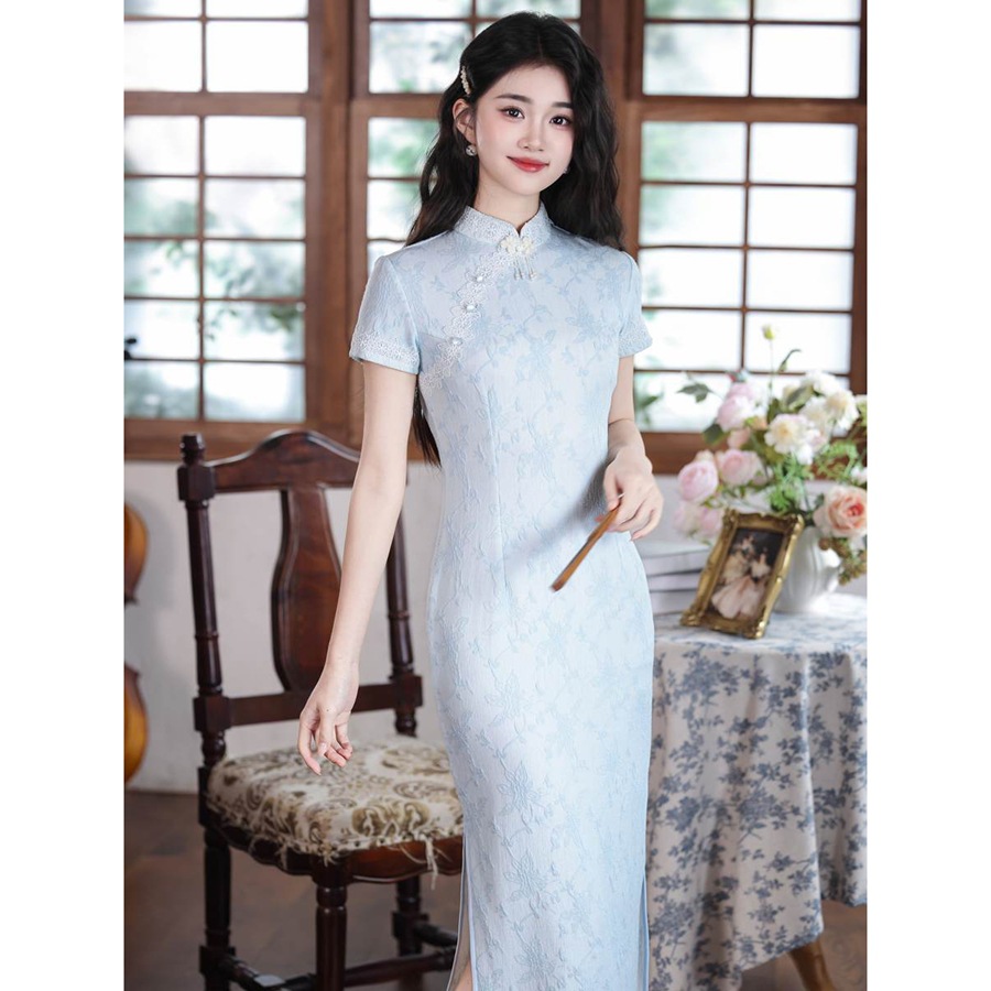 New Chinese-Style Retro Qipao for Young People, 2026 Spring/Summer Slim-Fit Elegant High-End Qipao Dress for Everyday Wear