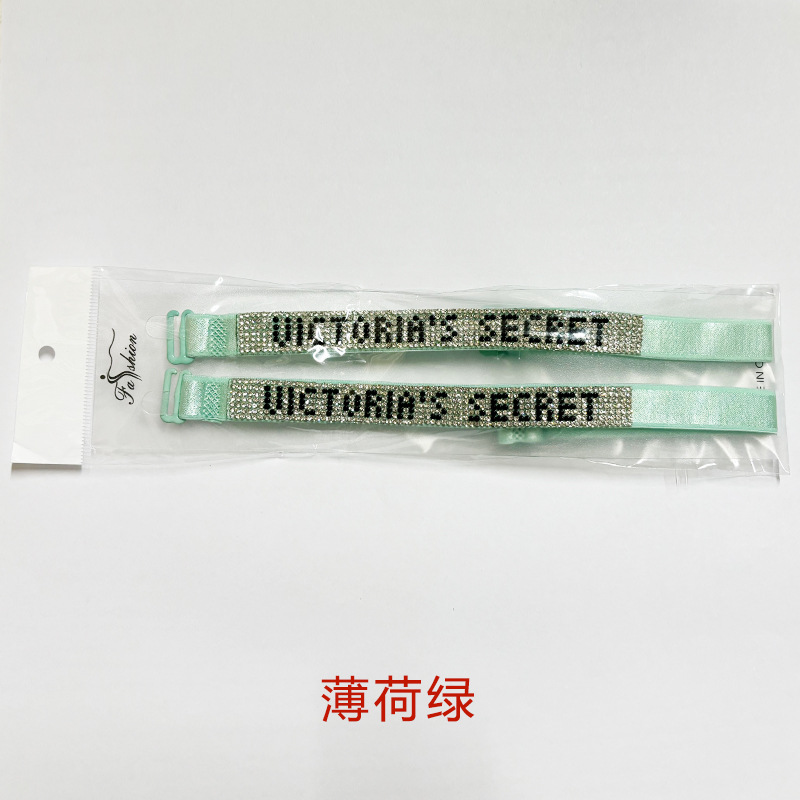 VICTRIAS SECRET款带钻肩带-薄荷绿 / 宽1.5cm长38cm