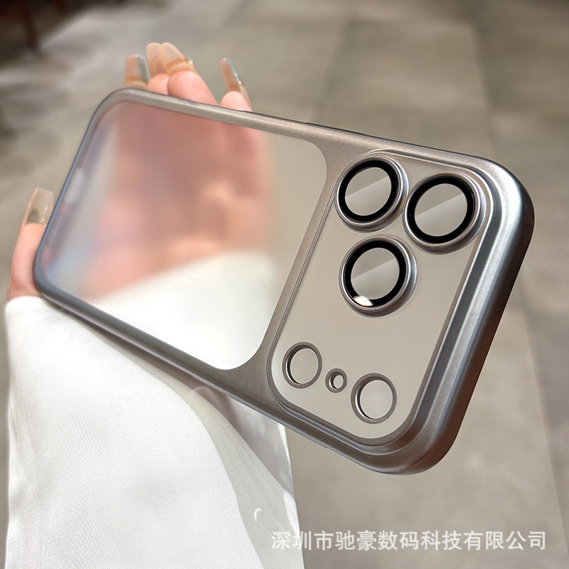 适用iPhone17promax原机磨砂电镀手机壳苹果16全包防摔PC保护套14|undefined