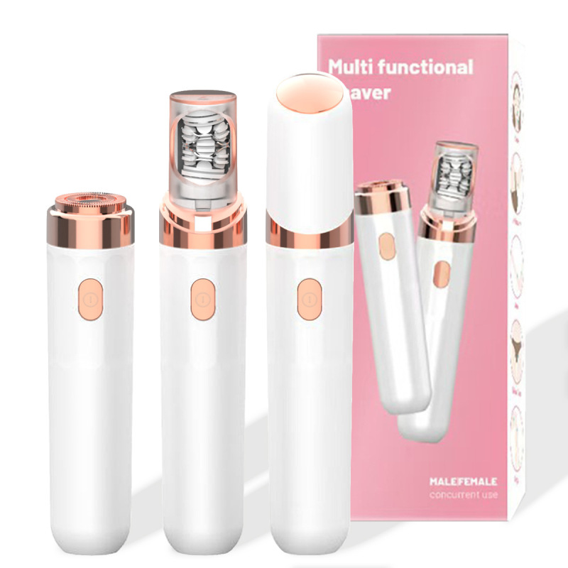 越境新品多機能レディース毛抜き神器全自動ダブルヘッド毛剃り女性用脱毛器電動毛抜き器|undefined