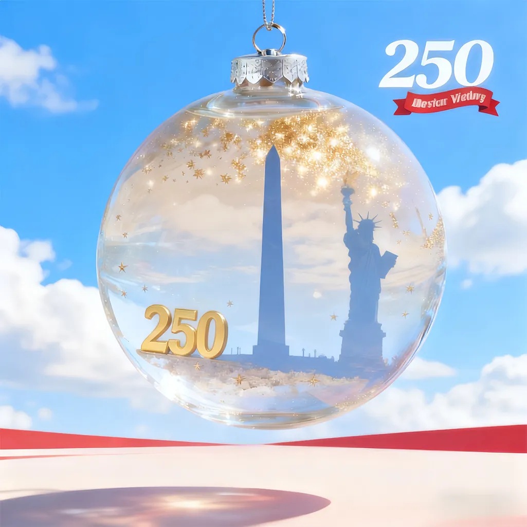 Nuevos productos transfronterizos 250 aniversario regalos de decoración acrílico 2D colgante conmemorativo colgante