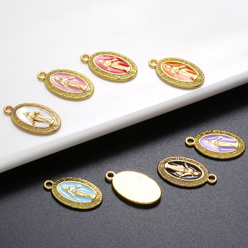 DIY Jewelry Accessories Classification 1 Piece Quantity 1 Piece Copper Human Face Oval
