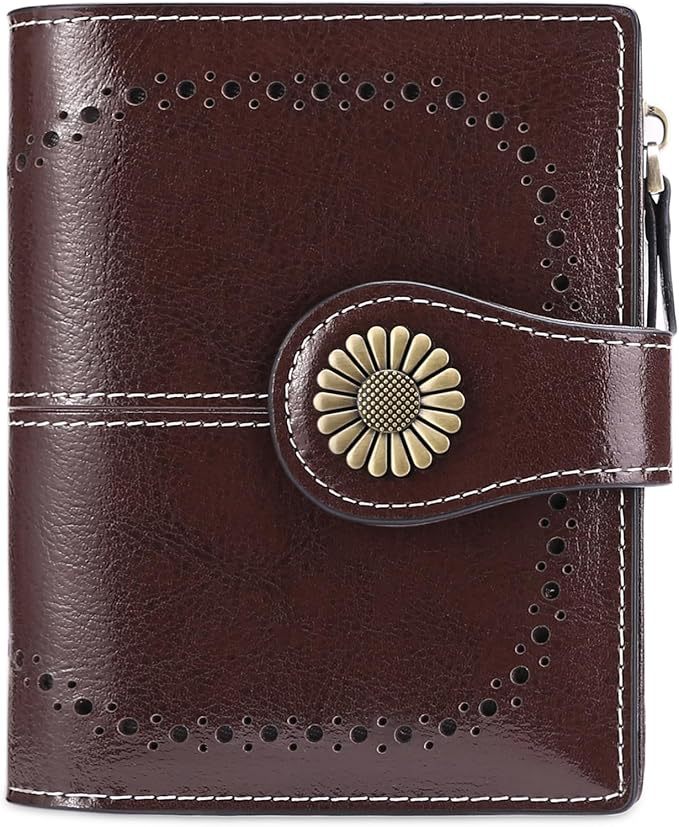 Suphiar personalizado billetera de explosión transfronteriza para mujeres corta Europa y los Estados Unidos cera de aceite bolso de cambio de cuero con tarjeta de cremallera en uno