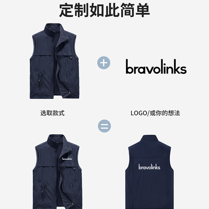 Invierno transfronterizo de lana de dos lados para hombres abrazadera de caballo para vestir el ocio grueso chaleco chaqueta ropa de trabajo chaleco personalizado