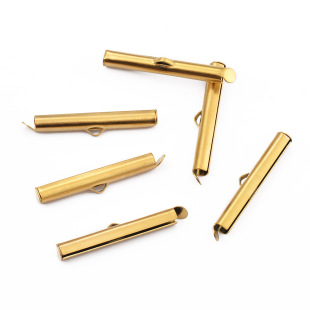 Amazon Hot Sale 6-10mm Sliding Buckle Belt Cover Stainless Steel Earrings Connecting Pipe Sliding Pipe Clip Earrings DIY Accessories