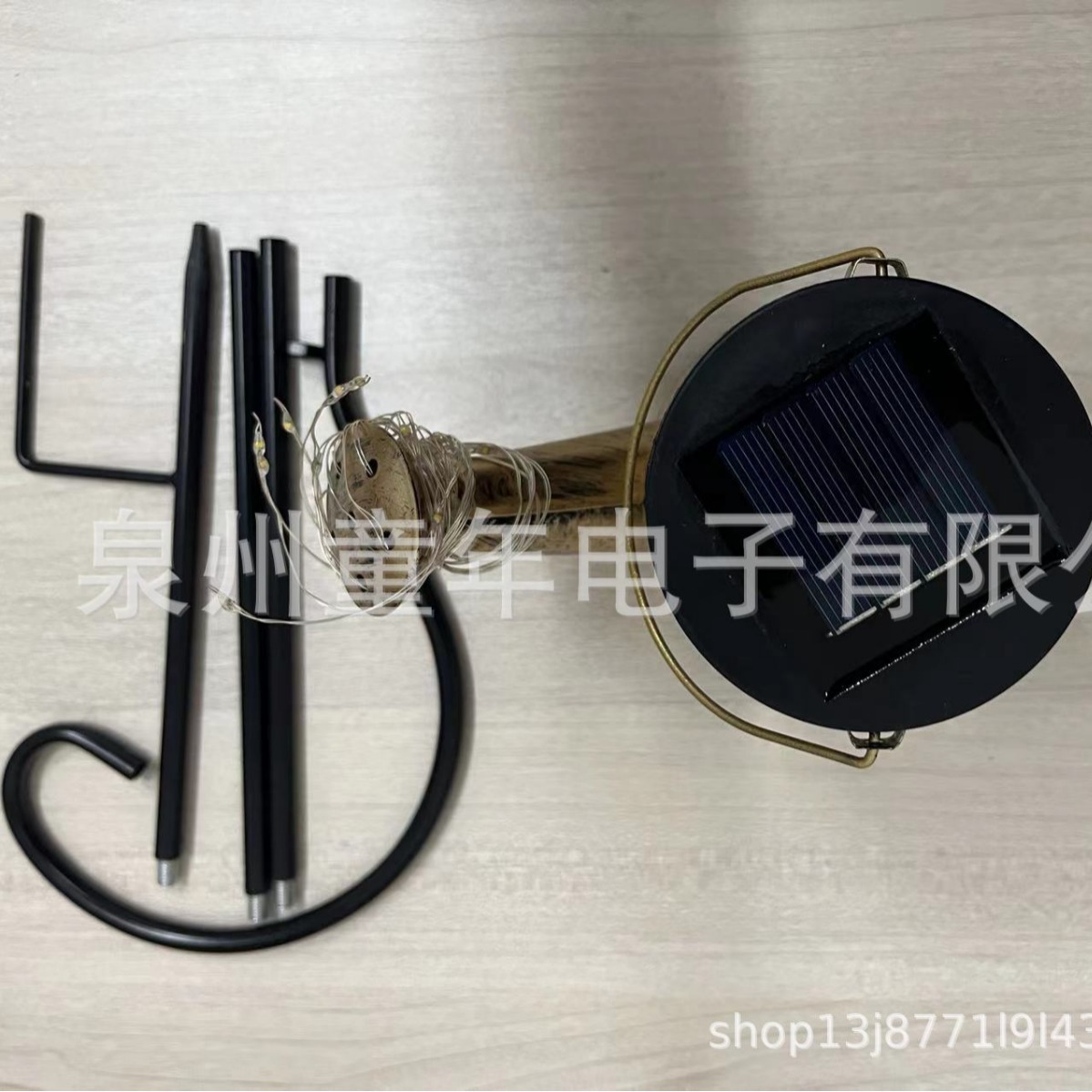 En stock lámpara solar lámpara de jardín lámpara hervidor de agua cónica crisantemo hervidor paisaje lámpara al aire libre hierro hueco lámpara de césped image 5