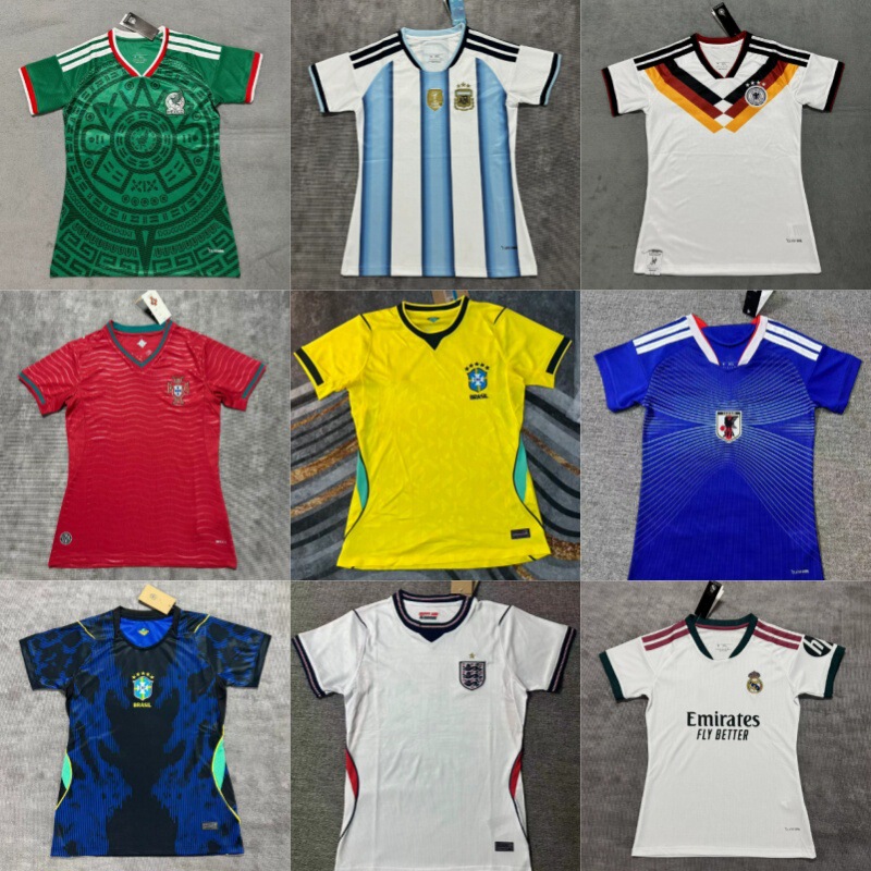 2627 World Cup Brazil Argentina Usa Real Madrid Japan New National Team Home and Away Women's Jersey Vest 2627 World Cup Brazil Argentina Usa Real Madrid Japan New National Team Home and Away Women's Jersey Vest