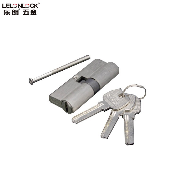 Cilindro de cerradura de puerta interior Cilindro de cerradura abierto doble de 70mm con llave de computadora Cilindro de cerradura de puerta universal antideslizante antidisturbios de cobre