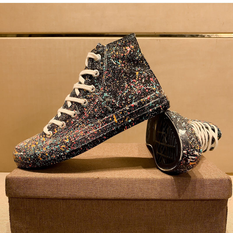 Herren High-top Canvas Sneaker Für Einen Lässigen Alltagslook_voghion.com