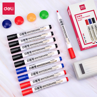 Erasable Whiteboard Pen for Teachers, Water-Based Black, Children's Colorful Red Blackboard Pen, Easy to Erase Thick Tip