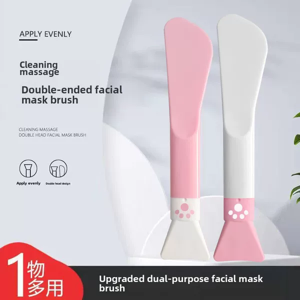 Double-Headed Silicone Mask Brush, Silicone Mask Brush, Makeup Brush, Beauty Brush, Mask Brush, Scraper, Mud Mask