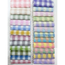 现货 涤棉朝阳格48色可选 春夏时装女装童装面料