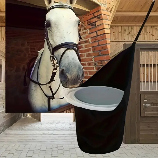 Nylon Trailer Bucket Horse Feed Feeder Hanging Bag About 5 Gallon Horse Trailer Bucket Hanging Storage Bag