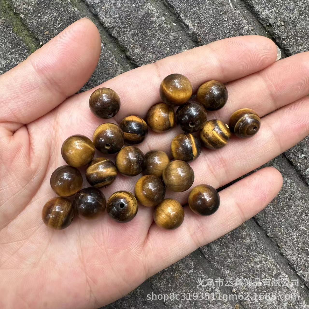 Half-hole non-porous round beads natural stone crystal agate miscellaneous stone round beads loose beads diy beads semi-finished accessories wholesale