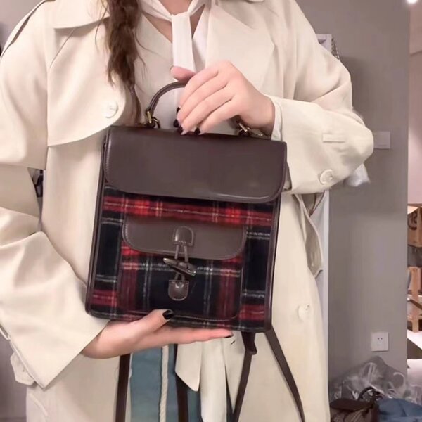 Retro design backpack, one-shoulder bag, 2023 collection