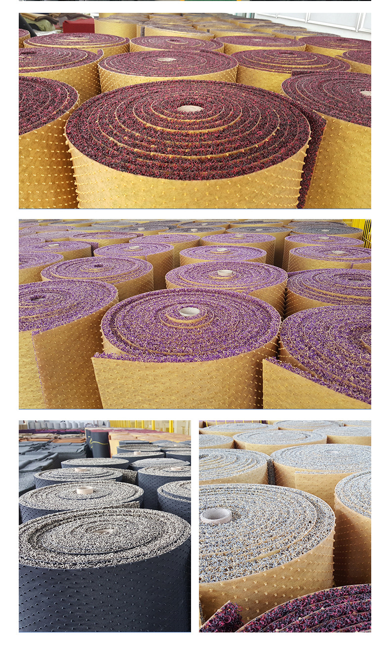 Universal Pvc Car Floor Mats, Encrypted Flat-Bottomed Wire Loop Roll Material, Can Be Cut, Non-Slip, Thickened, Waterproof Mats for Cross-Border Sales