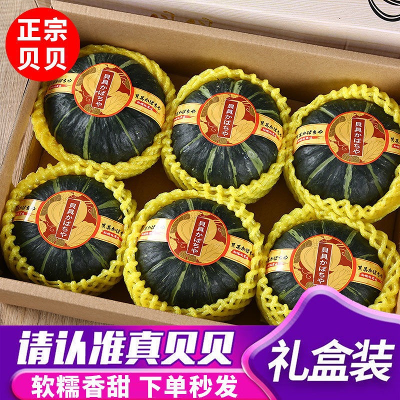 【礼盒】真贝贝南瓜板栗味小南瓜新鲜蔬菜潍坊贝贝南瓜田园