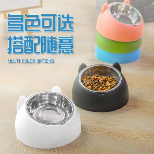 Factory direct sales Teddy Bichon Stainless Steel Dog Bowl Cat Bowl Cartoon Dog Food Bowl Pet Bowl Feeder Dropshipping