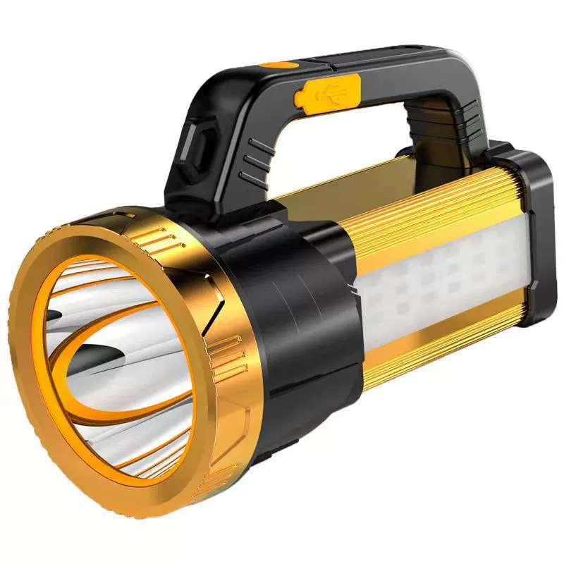Handheld Spotlight (Oslang) Rechargeable High-Power Beam, Side Light Options, USB-C