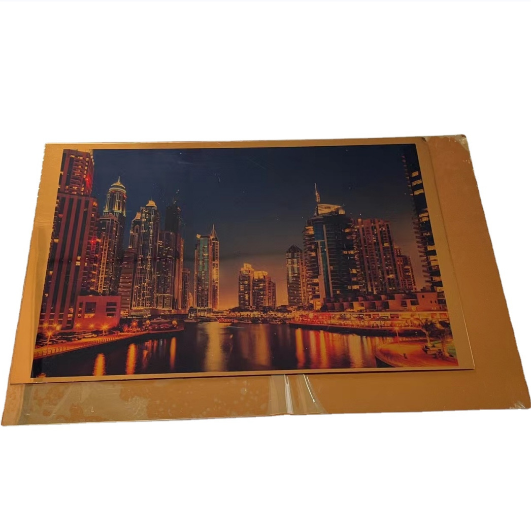 0.45MM镜面金热转印UV铝板外贸出口金银金属板全铝铝制UV打印铝材