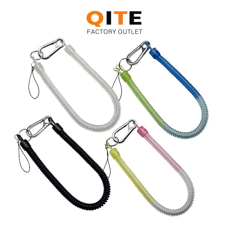 High-Quality Long Dual-Use Alloy Key Chain Spring Rope Telescopic Key Chain Lanyard Anti-Theft Mobile Phone Key Chain