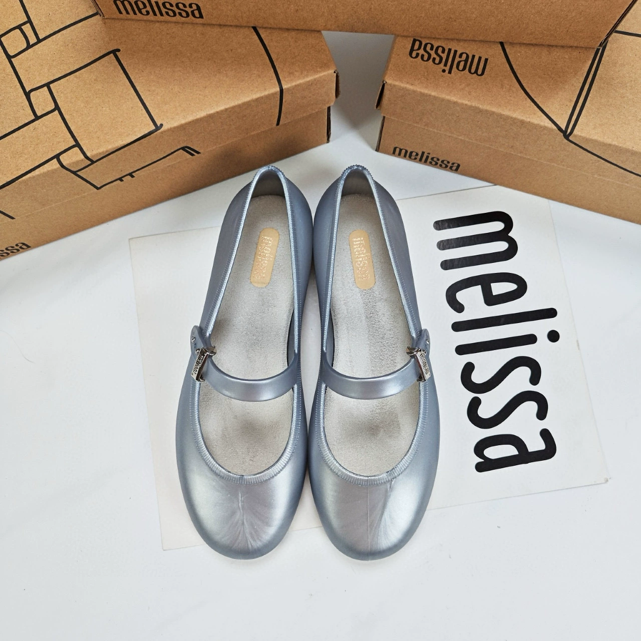 2025 Melissa одиночные туфли осень-зима балетные туфли с бархатной подкладкой простой плоский низ носок с квадратным носом Melissa Soft