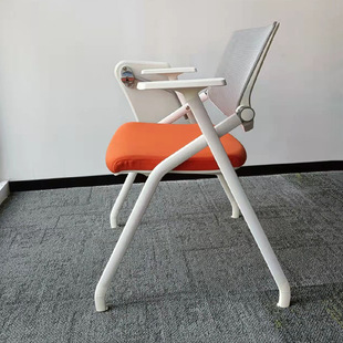 Sy-611B White Foldableing Training Chair with Link Piece, Chair with Table Board, White Plastic Backrest