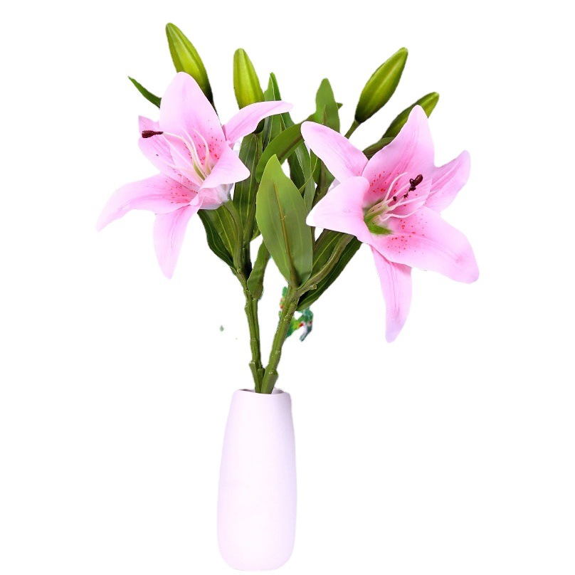 Simulación 3D impresión Lily pu película sentir 3 cabezas boda salón dormitorio decoración fotografía adornos al por mayor