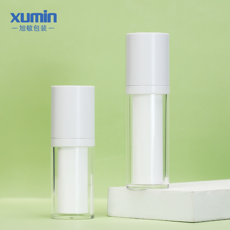 Botella de vacío con revestimiento reemplazable Xumin de 15 ml, botella transparente para rellenar crema para ojos, botella esmerilada de 30 ml para loción o esencia, ecológica