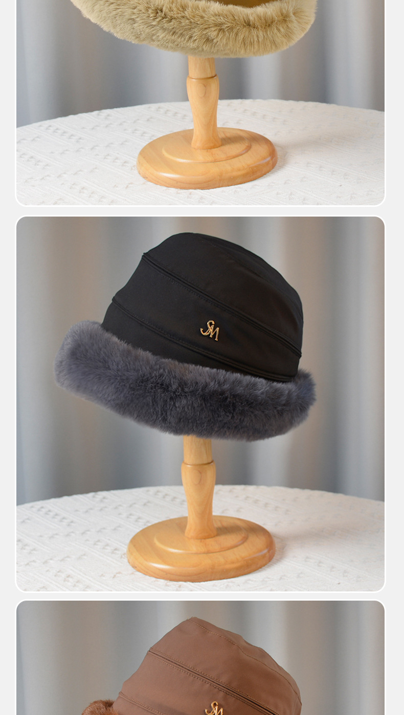 Winter ear-protection fisherman's hat outdoor windproof warm bucket basin hat with wool thickened cold Mongolia hat woman_voghion.com