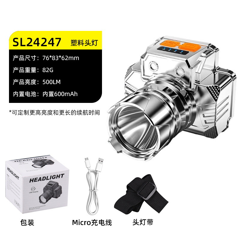 Linterna frontal para exteriores con sensor LED – batería de larga duración, para pesca, luz con sensor