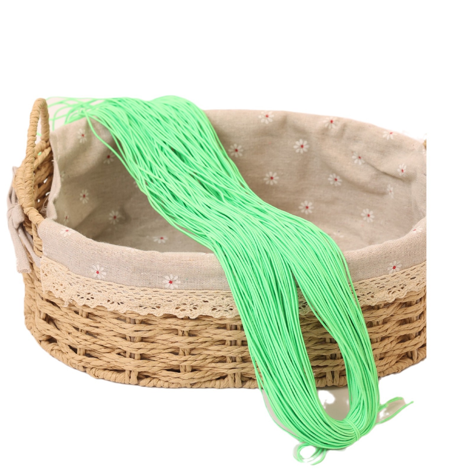 Cintas elásticas redondas al por mayor de 0.6-19mm cuerdas elásticas de color ropa como tendones de látex núcleo de cuerda elástica de alta elasticidad perlas