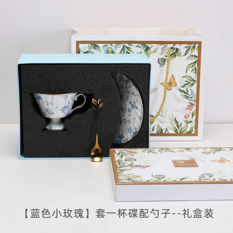 Tazas de café al por mayor transfronterizas y platos, tazas de café de cerámica de alta calidad retrógrada, tazas de menú de la tarde exquisitas británicas