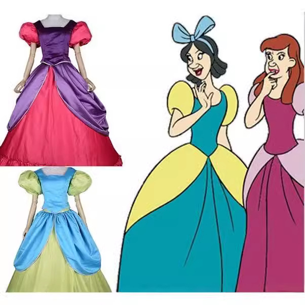 Cinderella Sister Princess Dress Performance Costume Cosplay Outfit In-Stock Role-Playing Lace Ball Gown Cosplay Costume