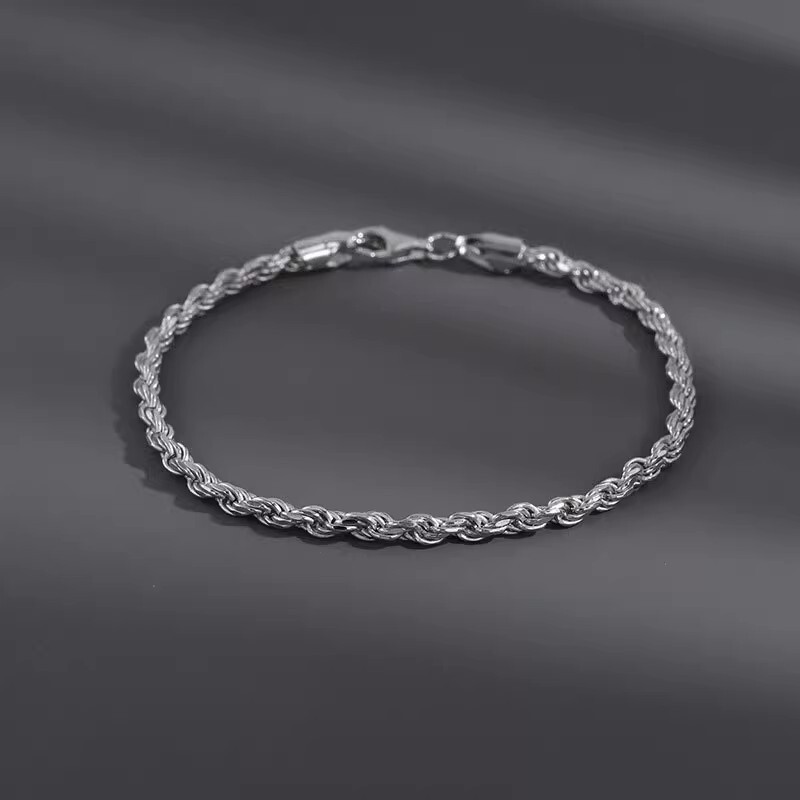 Original Cuban Hip Hop Twist Chain hiphop Trendy Men's Titanium Steel Fine Bracelet Niche Men's Non-fading Bracelet Chain