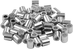 Yoohey 100PCS aluminum crimping ring sleeve, wire rope stop sleeve, used for crimping stop of wire rope diameter