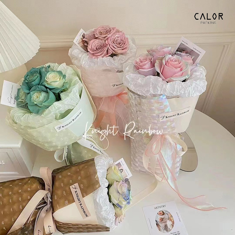 Kaola Ice Cube three-dimensional cat eye mask trendy cool bag flower paper flower bouquet packaging holiday bouquet diy flower material