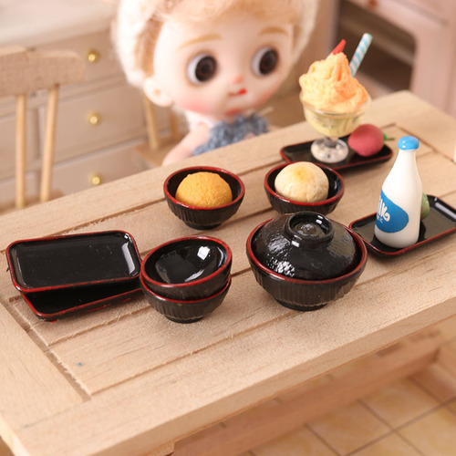 Miniature food toy ramen dishes mini model tableware 1:12 minutes ob11 dollhouse dollhouse kitchen diy